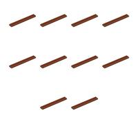 LEGO Tile 1 x 8, Part 4162 (Reddish Brown, 10, Bricks)