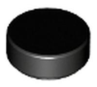 LEGO Tile 1x1, Part 98138 (Black, 10, count)