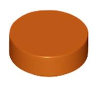 LEGO Tile 1x1, Part 98138, Part 98138, Choose Your Colour (Dark Orange, 10, Bricks)