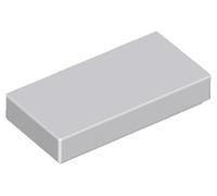 LEGO Tile 1x2, Part 3069, Building Block Component (Light Bluish Gray, 10, Bricks)