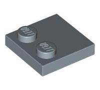 LEGO Tile 2 x 2, Modified with Studs on Edge, Part 33909, Part 33909, Choose Your Colour (Sand Blue, 50, count)