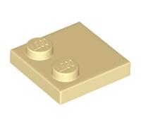 LEGO Tile 2 x 2, Modified with Studs on Edge, Part 33909, Part 33909, Choose Your Colour (Tan, 10, count)