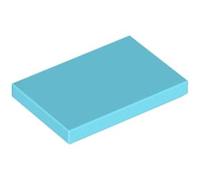 LEGO Tile 2 x 3, Part 26603, Multiple Colours Available (Medium Azure, 10, count)