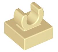 LEGO Tile Modified 1 x 1 with Open O Clip, Part 15712 (Reddish Brown, 10, Bricks)