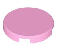LEGO Tile, Round 2 x 2 with Bottom Stud Holder, Part 14769 (Bright Pink, 10, count)
