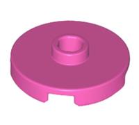 LEGO Tile Round 2 x 2 with Open Stud, Part 18674 (Dark Pink, 10, count)