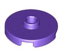 LEGO Tile Round 2 x 2 with Open Stud, Part 18674 (Dark Purple, 10, count)