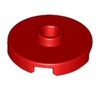 LEGO Tile Round 2 x 2 with Open Stud, Part 18674 (Red, 10, count)
