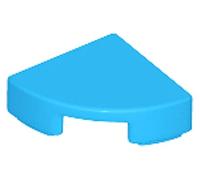 LEGO Tile, Round Quarter Circle 1 x 1, Part 25269 (Dark Azure, 100, Bricks)