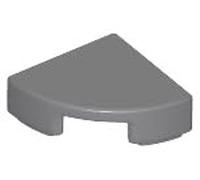 LEGO Tile, Round Quarter Circle 1 x 1, Part 25269 (Dark Bluish Gray, 10, Bricks)