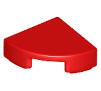 LEGO Tile, Round Quarter Circle 1 x 1, Part 25269 (Red, 10, Bricks)