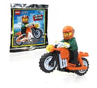 LEGO Town City Minifigure - Cool Kid on Dark Orange Motorcycle Foil Pack Limited Edition (16 Pieces)