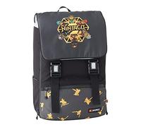 LEGO Unisex Kid's Ninjago Extensible School Backpack, Black Gold, 32 Litri