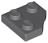 LEGO Wedge, Plate 2 x 2 Cut Corner, Part 26601 (Dark Bluish Gray, 50, Bricks)