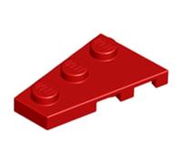 LEGO Wedge, Plate 3 x 2 Left, Part 43723, Choose Your Colour, Part 43723, Choose Your Colour (Red, 10, count)