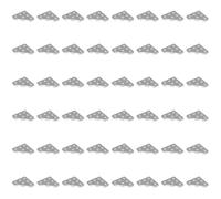LEGO Wedge, Plate 3 x 3 Cut Corner, Part 2450 (Light Bluish Gray, 10, Bricks)