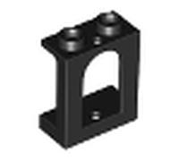 LEGO Window 1 x 2 x 2 Castle, Part 90195 (Black, 2, count)