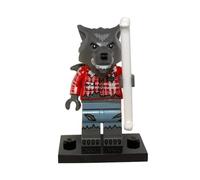 LEGO Wolf Guy, Series 14 (Complete Set with Stand and Accessories)