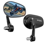 Legoing Motorbike bar end mirrors 7/8" Handlebar Motorcycle Mirrors E24 Approved Rearview wing Side Mirror For Quad Scooter ATV Moped Towing mirrors