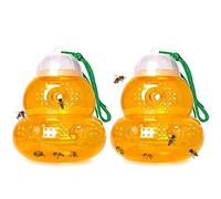 Legou 2Pack Wasp Trap - Wasp Catche, Bee Trap, Yellow Jacket Traps, Fruit Fly Trap, Hornet Trap, Hourglass-Shaped,Hanging Garden Wasp Hornet Safe and Natural, No Bottom Seam for Indoor, Outdoor