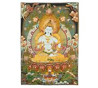 Legou Silk Embroidery Tibetan Vajrasattva Thangka Tapestry Wall Hanging Wall Art for Home Décor Meditation