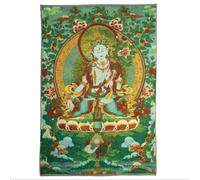 Legou Silk Embroidery Tibetan White Tara Thangka Tapestry Wall Hanging Wall Art for Home Décor Meditation