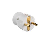 Legrand 050187 - Plug with Mobile Tilting Head with Straight Cable Exit (3680 W, 230 V) White
