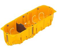 Legrand 080053 Triple Flush-Mounted Box/Cavity Wall Box, Batibox HW-Box 3-F T = 50 mm, Orange
