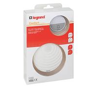 Legrand 094252 Wireless Bell Set Comfort with Waterproof Bell Push (IP44) Battery Operated 1x Gong with 15 Melodies 1x Bell Push 100 m Range
