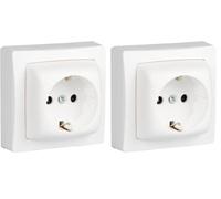 legrand 097380 Oteo Surface-Mounted Socket, 3680 W, 230 V, White, 2 Package