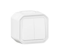 Legrand - 10A Double Switch or Switch - Plexus - Waterproof IP55 - Complete lighting control ready to install - Surface mount - Anthracite - 069775LE