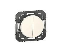 Legrand - 10AX Two-Way Switch + 6A dooxie Push Button - White Finish