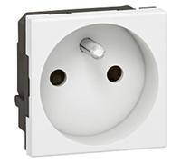 Legrand - 2P+T Screw Compatible Prise Mosaic White