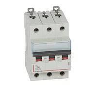 Legrand 407859E, Magnetic Thermal Automatic Switch, 3P, 16A, C Curve, 10 kA, 3 module, DX3