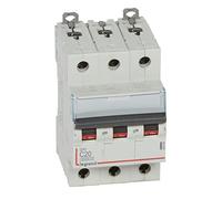 Legrand 407860E, Magnetic Thermal Automatic Switch, 3P, 20A, C Curve, 10 kA, 3 module, DX3