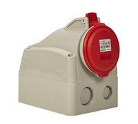 Legrand - 555259 - Fixed Surface Socket - P17 IP44 32A, 380V~ to 415V~, 3P+N+T