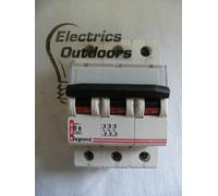 LEGRAND 6 AMP TYPE D 6 kA TRIPLE POLE MCB CIRCUIT BREAKER 400V 066 49 BSEN 60898