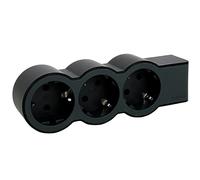 LEGRAND, 694574 694574 Flat Socket 3-Way Socket Multiple Socket without Cable Black/Dark Grey