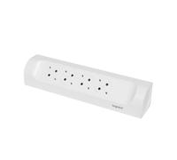 Legrand 90 Degree Mountable Socket 4x2P+A Without Cord White (European Socket) - 694503 [5 Pieces]