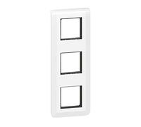 Legrand 99475 Triple Vertical Finish Plate 3 Posts x 2 Modules-Rigid Hardware-Ensures Safe Electrical Insulation Cover for Mounting Mosaic Mechanisms, one Size