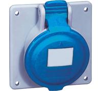 Legrand, CEE 16 A Mounted Socket, Red, 3-Pin (2P + PE), 6h (230 V / 16 A), Protection Class IP44, IK09 and Tilt Angle of 15 Degrees, 090168