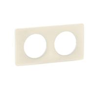 LEGRAND - Céliane Plate - Finishing Plate for Céliane Sockets and Switches - 2 Stations - Almond White