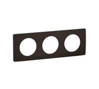LEGRAND - Céliane Plate - Finishing Plate for Céliane Sockets and Switches - 3 Stations - Matte Black
