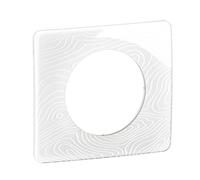 LEGRAND - Céliane Plate - Finishing Plate for Sockets and Switches Céliane - 1 Hole - White Embossed