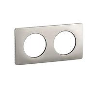 LEGRAND - Céliane Plate - Finishing Plate for sockets and switches Céliane - 2 Positions - Satin Aluminium