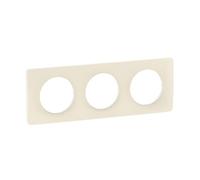 LEGRAND - Céliane Plate - Finishing Plate for Sockets and Switches Céliane - 3 Stations - Almond White