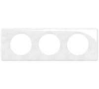 LEGRAND - Céliane Plate - Finishing Plate for sockets and switches Céliane - 3 Stations - Limoges Porcelain