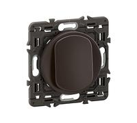 LEGRAND - Céliane Single or Two-Way Switch Large Button - 10A - Lighting Control - Ready to Install - Black