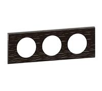 Legrand Céliane2 Plaque with 3 Holes, Black, LEG69023