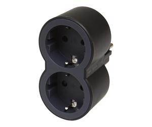 Legrand Domino 2x2P+A Black Front Side Contact Plug (European Socket) - 694517 [10 Pieces]